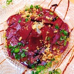 Horse heart carpaccio