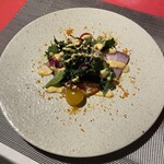 秋葉原 鉄板焼き Le Meurice - 旬魚のカルパッチョ～サラダ仕立て～
