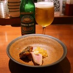 粤菜 沖花 - 前菜3種盛り･台湾ビール