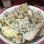 ラーメン二郎 小岩店 - 大ラーメン　ニンニク・アブラ。