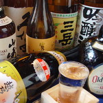 Kurashiki Taishuu Kappou Sennari - ●大人の飲み放題を選択されると(＋500円エビス生ビール,越乃寒梅、久保田、八海山、黒龍,出羽桜（日本酒）　三岳、もぐら、富乃宝山、伊佐美、元老院、黒さそり（焼酎）　山崎、オールドパーなどが通常メニューに追加されます（欠品入荷待ちあり）