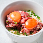 A5 wagyu beef twin yukke bowl