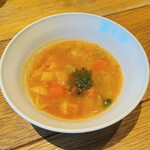 ベーカリー&レストラン 沢村 - セットのスープ（ミネストローネ）