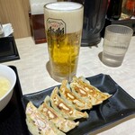 中華食堂 一番館 - 丸得セット（生ビール＋餃子）　500円