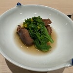 成戸鮨 - イイダコと菜の花のお浸し