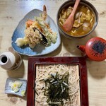 かめや - カレーうどん、天ザル