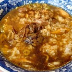 めん八 - ご飯投入・・・これが本当のラーメンライス