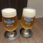 焼肉Garden MISAWA - 生ビールで乾杯❗️