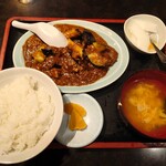 Tanukikouji Hanten - 茄子味噌炒め定食