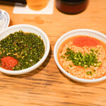 味満ん - あんきも小ポン酢、辛味大根酢