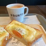 PRONTO - あさごぱんセット
                      （ホットコーヒー）
                      サニーサイドアップパンです♪