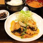 Takara Shokudou - 豚カルビと茄子の味噌炒め定食