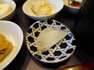 Tsukiji Honganji Kafe Tsumugi - 築地吉岡屋のべったら漬け