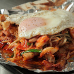 Minnan's pork kimchi ~ topped with fried egg ~