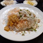 カルダモン． - グレービーボートから一口分セイロン風ベジタブルカレールーを掛けたところ。