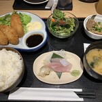 Sakanayano Izakaya Uojou - 本日の魚錠定食　牡蠣フライ