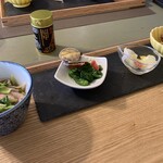 236730831 - 先付け。どれもおいしいが、鴨そばが特によかった。