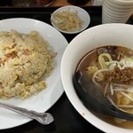 海月 - カニ風チャーハン+小台湾ラーメン