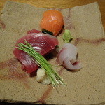 蕎麦ひら井 - 刺身盛り合わせ