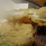 蕎麦ひら井 - 穴子の天ぷらは熱々の湯気が