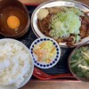 もつ煮本舗 まるさん食堂 - 「もつ焼き定食」＠780＋「生卵」＠60+「ネギ」＠60