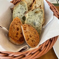 PASTA HOUSE AWkitchen FARM 多摩センター店 - 手前から　トマト、バジル、プレーンのパン