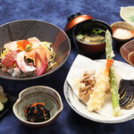 Tempura Shin - <昼>　海鮮ちらし寿司と天ぷら御膳