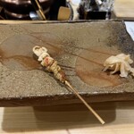 鮨　まつ本 - ホッキガイの貝柱の串