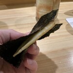 鮨　まつ本 - タイラガイの磯辺焼き