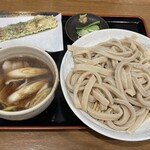 手打うどん 福助 - ちくわ天・ざるうどん（中／肉汁）