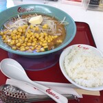 くるまやラーメン - 味噌バターコーン＋サービス半ライス！