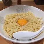 Kitasenjuniboshi Chuukasoba Karen - 濃厚煮干の釜玉つけそば　麺