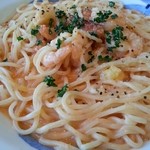 鎌倉パスタ  - プリプリ海老のトマトクリームパスタ