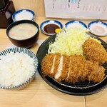 Tonkatsu Aoki - 上ロース定食とメンチカツ