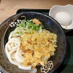 はなまるうどん - 温玉ぶっかけうどん冷小