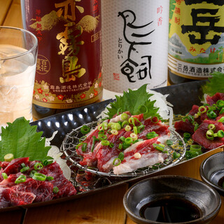 More than 10 types of "horse sashimi" including rare parts