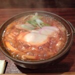 Saketomisonikomi Misonikomin - キムチ味噌煮込みうどん。湯気でレンズが曇ります（笑）