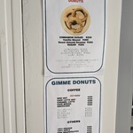 Gimme Donuts - ドーナツ、ドリンクメニュー