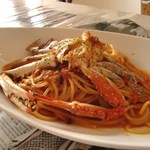 Crab tomato cream sauce