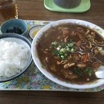 松屋 - カレーラーメン５５０円＋めし小１５０円　計７００円≪2014年1月≫　【味・評価☆３．８】