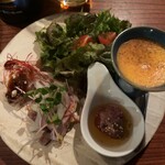 焼鳥 祐 - 前菜も素晴らしい。