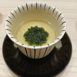 兄弟寿し - あおさと梅の茶碗蒸し！