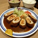 亜茂礼 - チキンディアブルB（チキンカツレツ3本）…1,350円＋ご飯セット…300円
