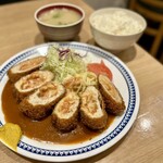 チキンディアブルB（チキンカツレツ3本）…1,350円＋ご飯セット…300円