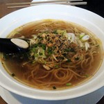 星期菜 - チャーシューとネギの香り汁そば（丼とのセットで650円）