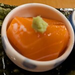 蕎麦おさめ - 「サーモン塩麴漬け」