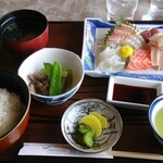 ドライブイン黒浜 - 刺身定食　￥1,400