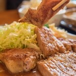 力鶴 - 焼肉定食(にんにくダレ)