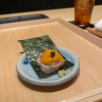 焼鳥 鐡 - ウニとキャビアささみワサビを添えて