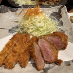 Nagoya Meibutsu Misokatsu Yabaton - ロースとヒレの食べ比べです。（2024年2月）